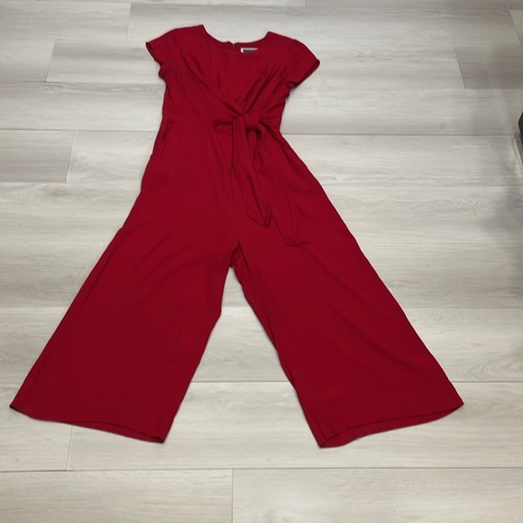 Maeve Grier Red Midi Wide Leg Jumpsuit - Picture 12 of 16